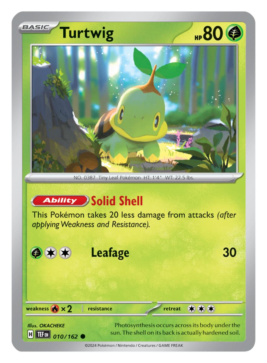 Pokémon TCG Paldean Fates Turtwig card.